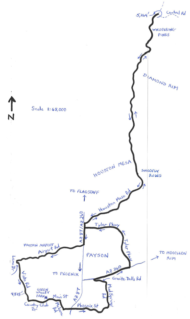 Payson, Arizona Perimeter to Pines Ride
