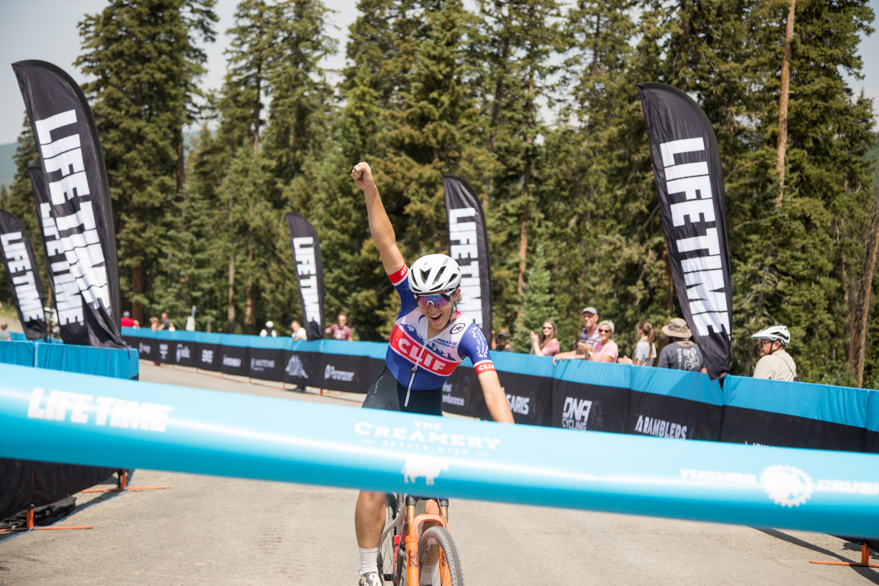 Sofia Gomez-Villafañe takes the Women's Pro-Open win at the 2021 Crusher in the Tushar. Photo courtesy Life Time