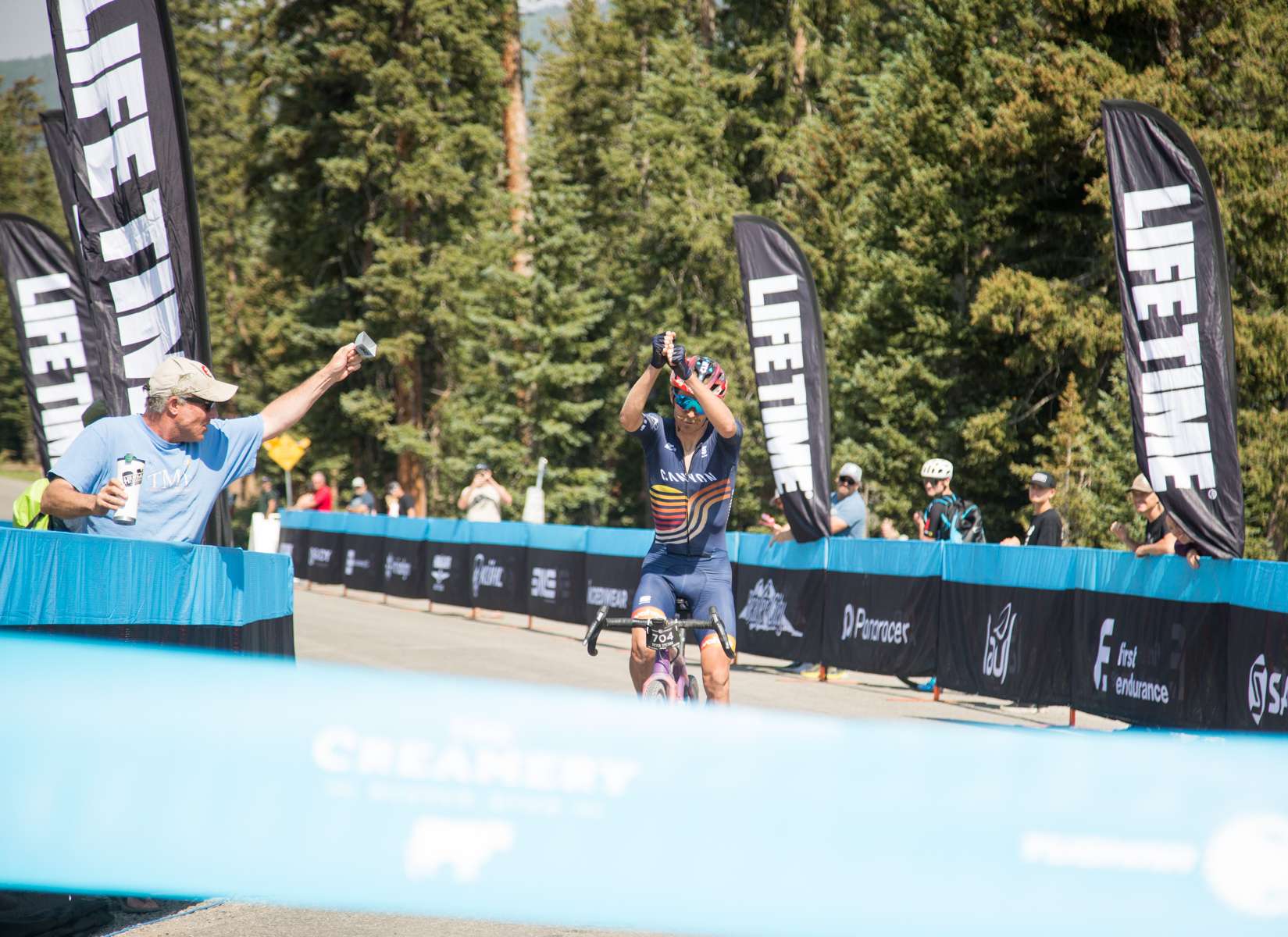 Peter Stetina takes the Mens' Pro-Open win at the 2021 Crusher in the Tushar. Photo courtesy Life Time