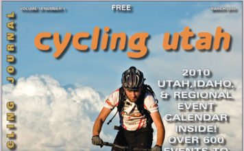 Cycling Utah March 2010 Issue Cycling Utah March 2010 issue cover: Lukas Brinkerhoff on the Prospector Trail in the Red Cliffs Desert Reserve in St. George. Photo: Bryce Pratt, crawlingspidergallery.com