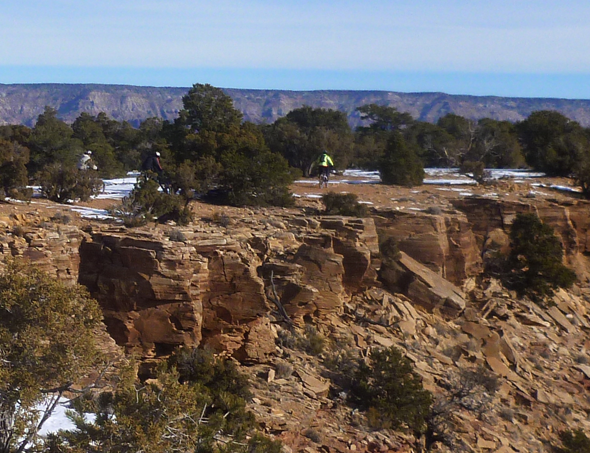 Riders on the Goodwater Trail in Utah's San Rafael Swell. Photo by Kim Player/MECCA Bike Club