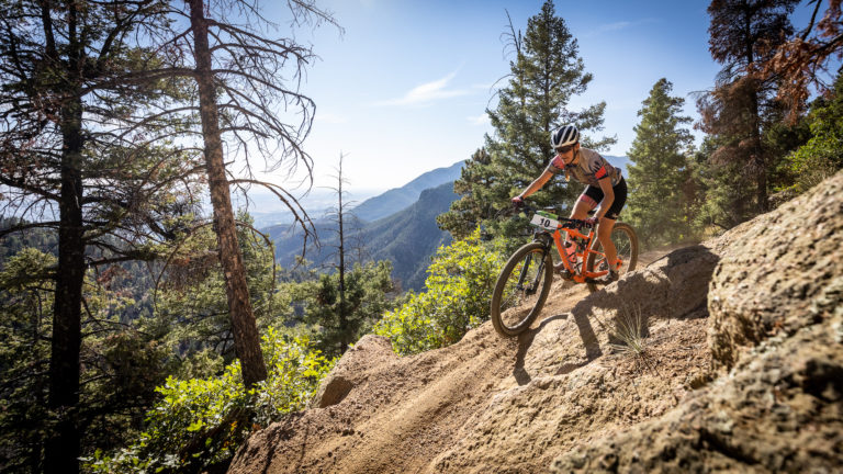 Alexis Skarda during the Pikes Peak APEX. Photo by James Stokoe Photography