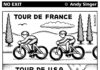 No Exit Bicycle Cartoon: Tour de France