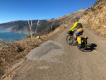 Tom weaving on a steep climb on the coast. Photo by Ashley Patterson