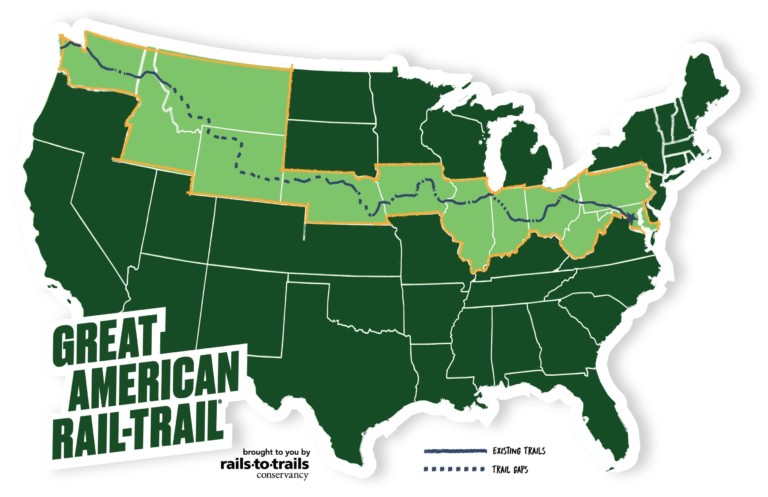 Great American Rail-Trail Progresses with New Connections, Partnerships and Funding