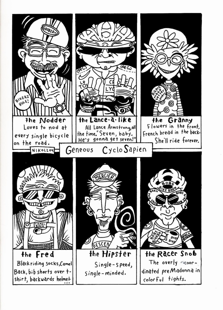 Quick Shot Bicycle Cartoon: Genus Cyclo Sapiens