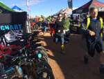 The morning sprint for the demo bikes. Photo by Chris Magerl