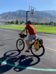 Chris testing pavement by Kendra Blinzinger
