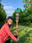 Angie Vincent on the Erie Canalway Trail. Photo by Don Vincent