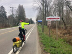 Don entering Copenhagen in Ontario. Photo by Angie Vincent