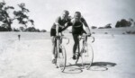 Peter Rich+Russell Lee at the Searsville Bicycle Bowl, 1957