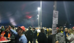 Inside the party tent watching Belgian Cyclocross. Photo courtesy Don Haywood