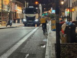 A contraflow bike lane. Cycling in Madrid, Spain, 2024. Photo by Dave Iltis