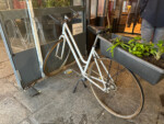 A display bike. Cycling in Madrid, Spain, 2024. Photo by Dave Iltis
