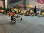 Deliverista. Cycling in Madrid, Spain, 2024. Photo by Dave Iltis