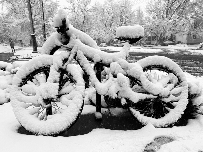 Snow bike. Photo by Dave Iltis