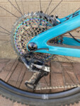 A well used derailleur and cassette. Photo by Tom Jow