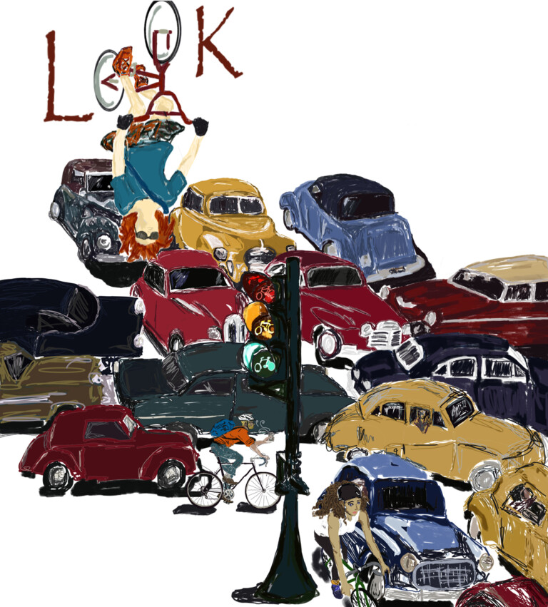 Bicycling in Traffic  — The Bicycle Art of Savannah Cottam