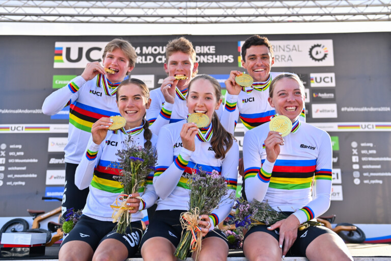 Team USA Wins First-Ever World Title in Team Relay at 2024 Mountain Bike World Championships