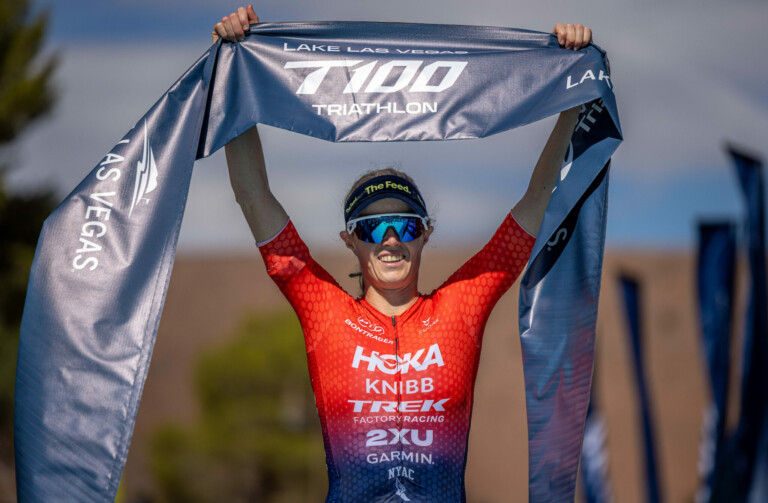 Lake Las Vegas T100 Triathlon: Knibb Completes the Hat Trick; Geens Takes Belgian Desert Duel