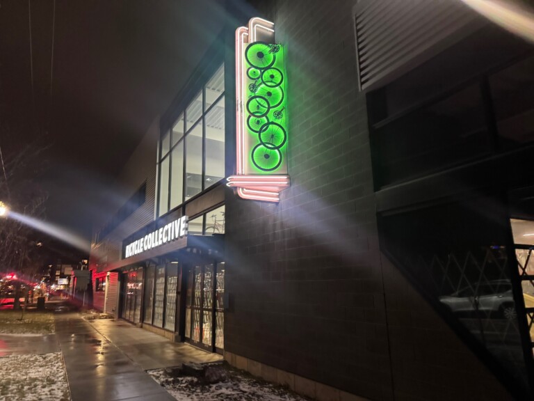 Public Bicycle Art Sculpture Lights Up The Granary District in Salt Lake City