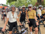 Three of the hundreds of women on the ride. Photo by Peter Abraham