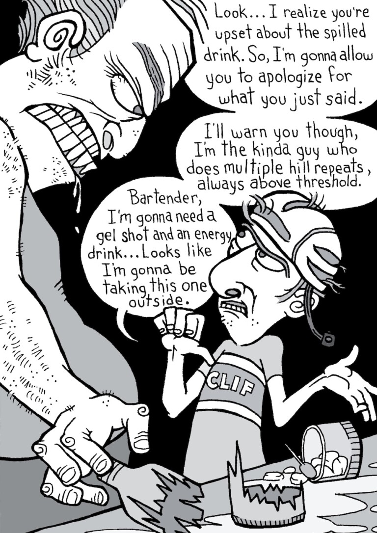 Quick Shot Bicycle Cartoon: I’m gonna need a gel shot…