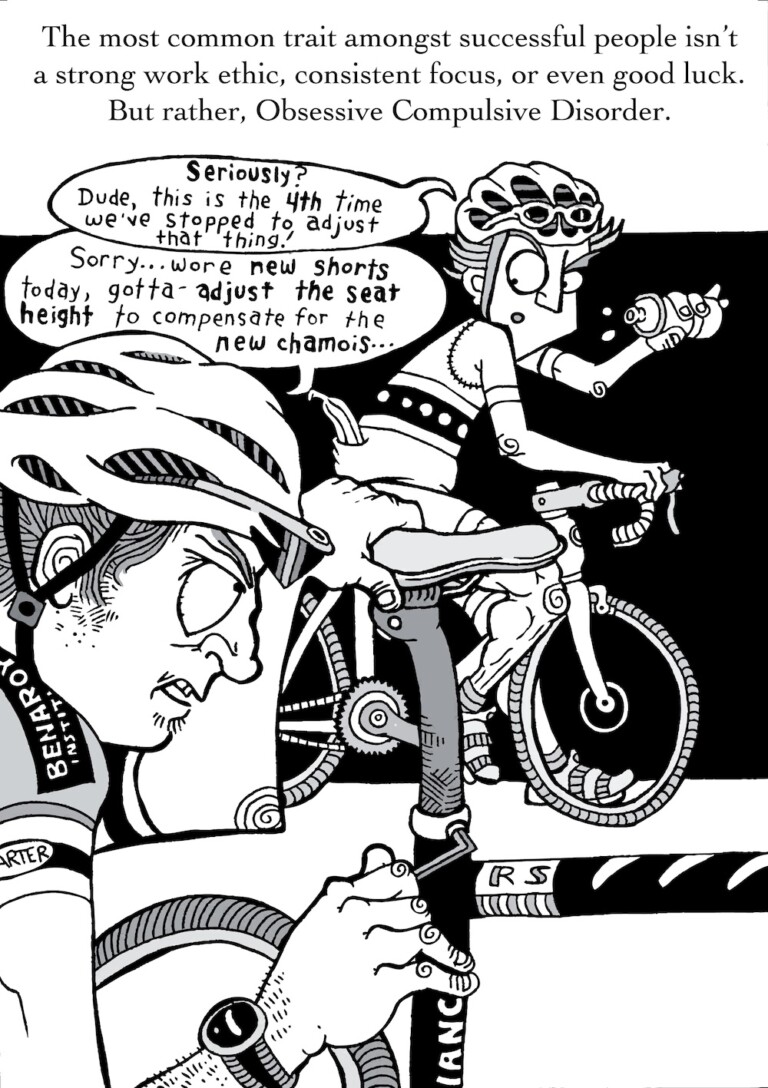 Quick Shot Bicycle Cartoon: Obsessive Compulsive Disorder