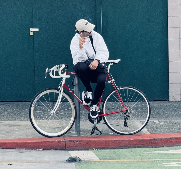 Cyclist. Bancroft. Hella. Cool. Berkeley. California.