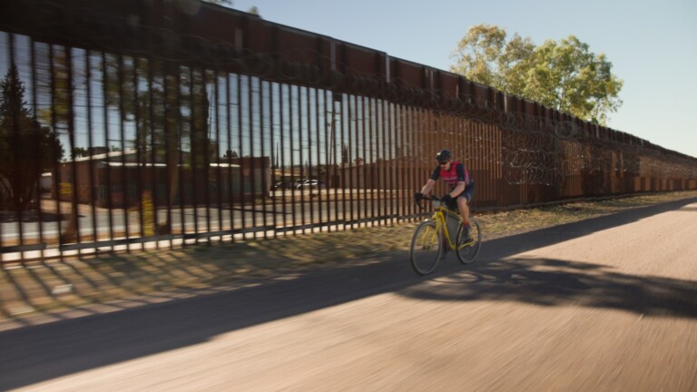 A still from the documentary Get Your Gravel On: Gravel Racing in the Borderlands. Image courtesy of Sean Benesh.