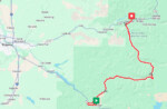 A map of the Aufderheide ride.