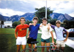 12. New friends at the RZMC 1983, posing after the Awards at CU. DC, Andrew Gellatly, Erik Bennett, and Dan Berger. Photo credit Carol Campbell