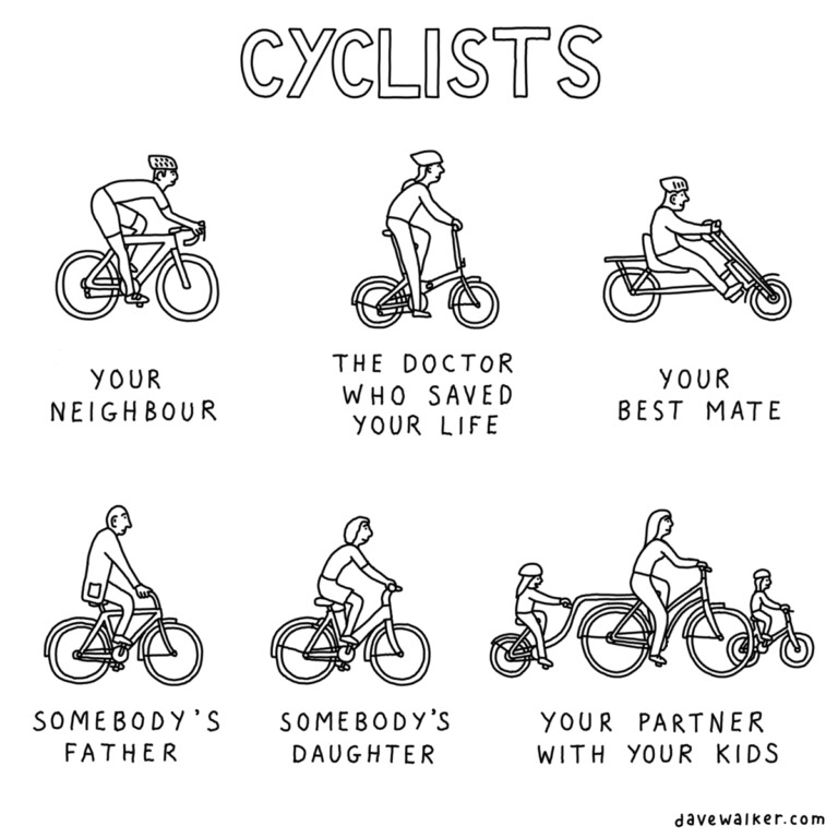 Dave Walker Cycling Cartoon: Cyclists